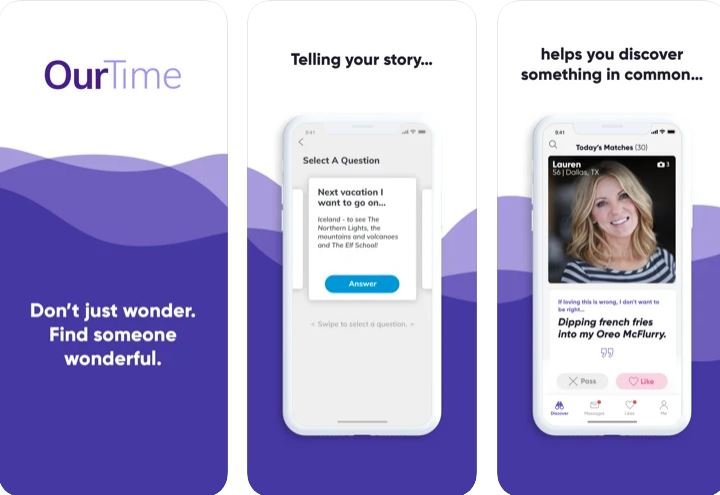 Ourtime Dating App for Android and iphone
