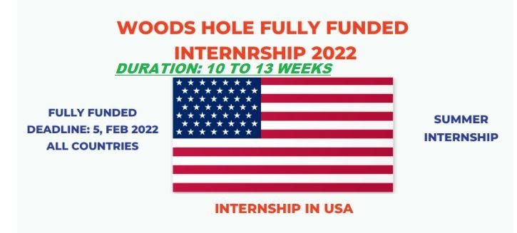 Woods Hole Summer Internships in USA 2022